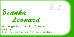 bianka leonard business card